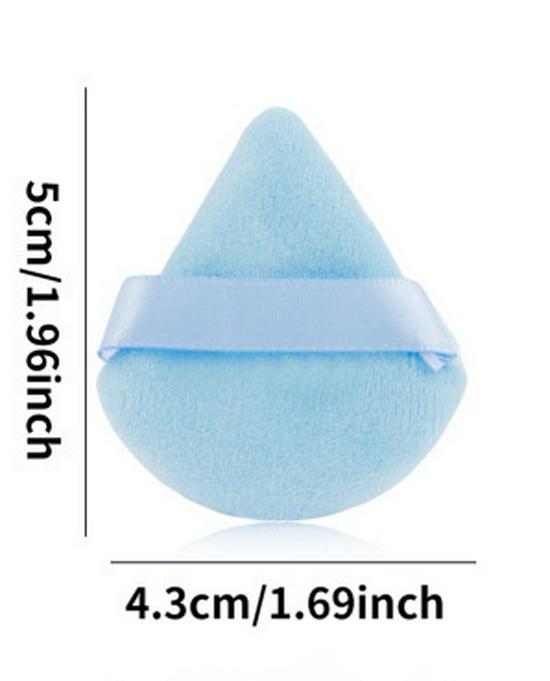 Dual-Use Velvet Flocking Triangle Puff for Wet & Dry Powder Setting