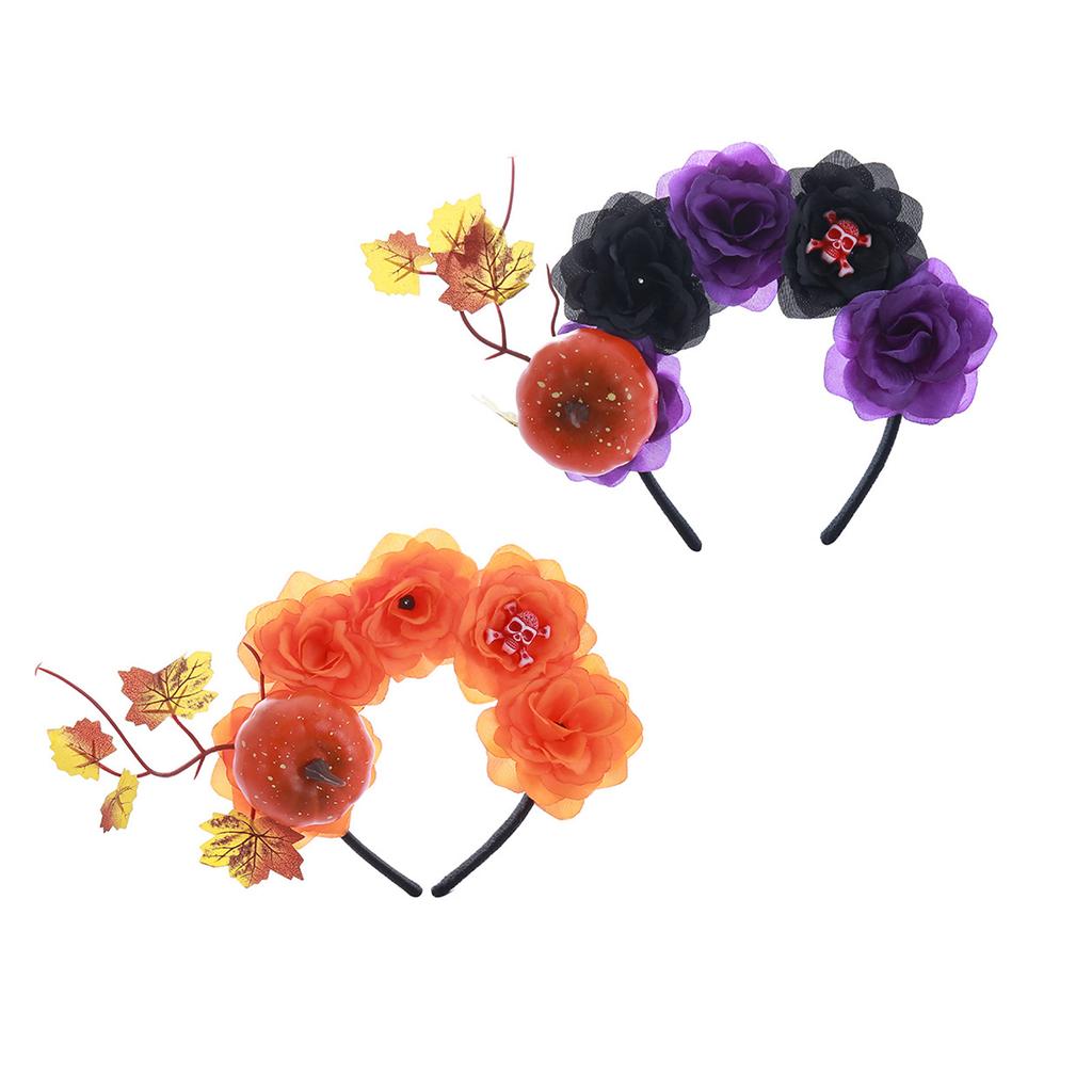 Halloween Headbands Skull Pumpkin Hair Bands Hair Hoop Halloween Party Hair Accessories Cosplay Halloween Costumes