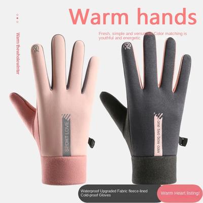 Winterhandschuhe für Herren und Damen Plus Fleece Winddicht Anti-Rutsch Heißer Verkauf Radfahren Fahren Outdoor-Sport Radhandschuhe
