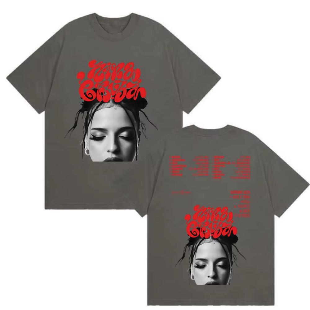 

Мерч тура рэперши Нины Чубы по аренам 2025, винтажная хип-хоп футболка с коротким рукавом для мужчин и женщин, футболки из чистого хлопка, уличная одежда 4XL