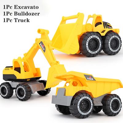 3ks Bagr Buldozer Nakladač Modely Hračky Simulační inženýrství Auto hračka Stavebnice Hračky vozidel