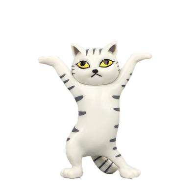 Cute Cat Earphone Stand Headset Holder Cat Pen Holder Desktop Decoration Ornament for HouseholdGrey