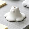 Modern White Vase 3D Printed Cute Polar Bear Figurine, Adorable Desk Small Flower for Table Ornament Living Room Bedroom, Mini Arrangement Home