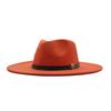 Europe, America, Autumn and Winter New M Standard Big Eaves Peach Heart Concave Convex Top Fashion Flat Top Hat Women's Woolen Jazz Hat