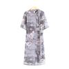Elegant 2026 Summer Short-Sleeved Dress for Middle-Aged Women