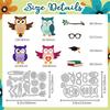 2Pcs 2 Styles Animal Theme Carbon Steel Cutting Dies Stencils for DIY Scrapbooking Photo Album Decorative Embossing Paper Card Owl