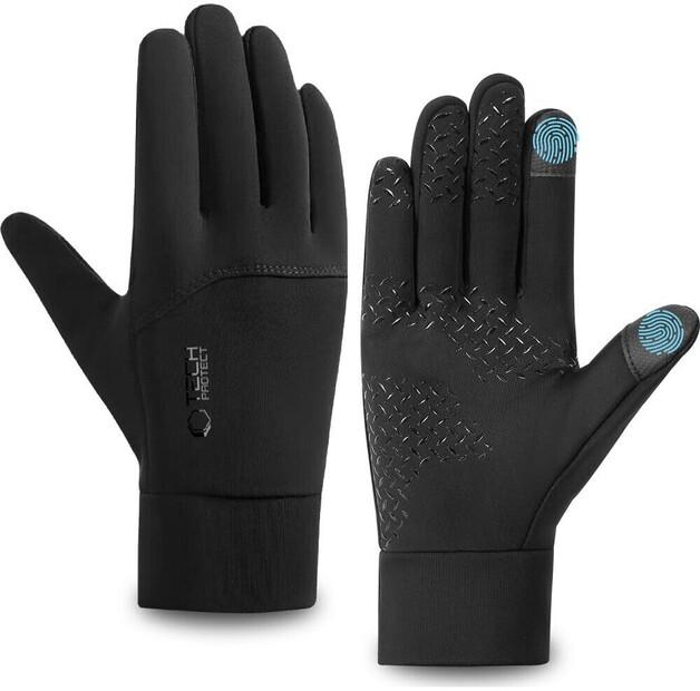 Велосипедные перчатки Tech-Protect WG01 Winter (черный) L