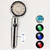 Soffione Doccia LED Anionico Pioggia SPA Controllo Temperatura Soffione Doccia Pressurizzato Risparmio Idrico 3/7 Colori Portatile Bagno Doccia