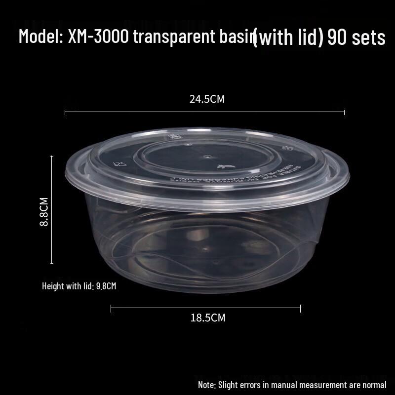 

Disposable Round Plastic Takeaway Containers with Lids