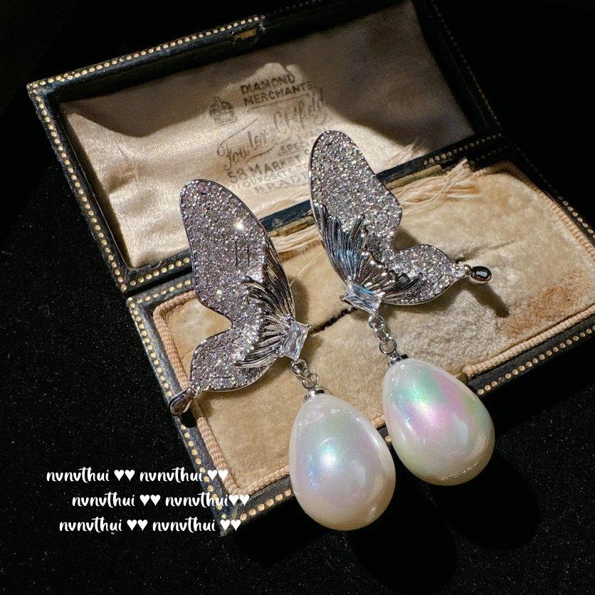 Sparkling Glacier Sugar Cube Gemstone Ring, Starry River, Plated With 18K Gold, Mermaid Bubble Zircon Earrings.