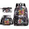 Boys Backpack Rhythm Box Treasure Children's School Bag Anime Satchel Pencil Bag Oxford Cloth Elementary School Student D