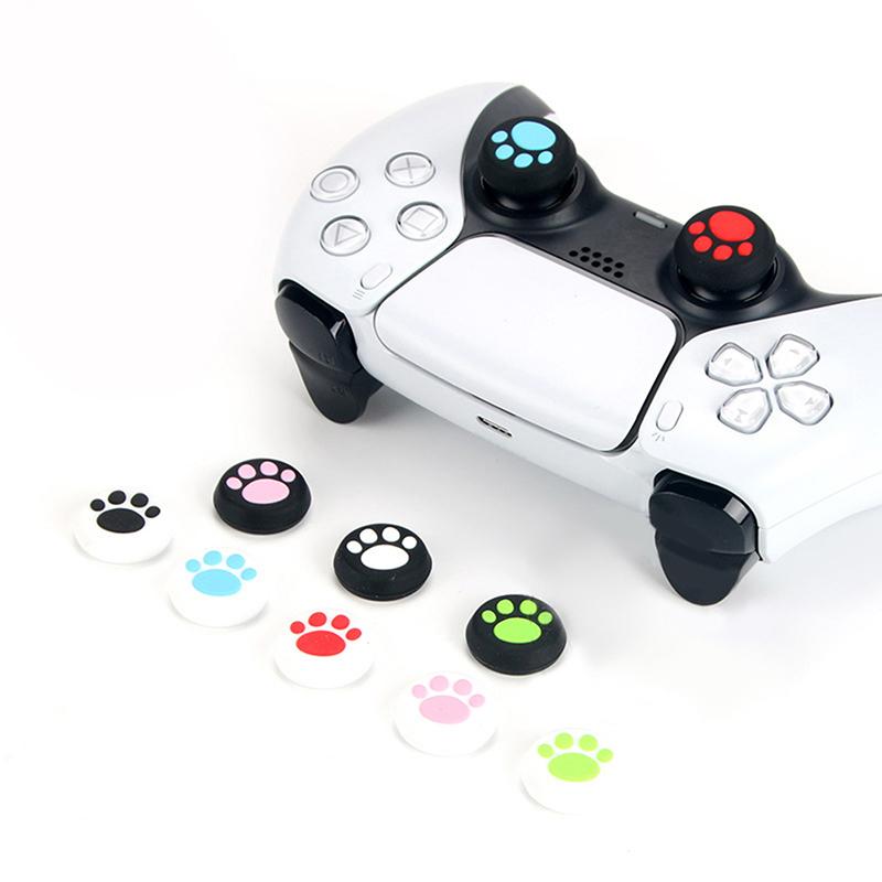 2 Stück Süße Silikon-Daumensticks Griffe für PS4/PS5 Controller Kappen Abdeckung Schutz