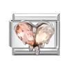 New Zircon Starfish Heart Shell Crown Rose Flowers Italian Charm Links Fit 9mm Stainless Steel Bracelet Women DIY Making Gifts