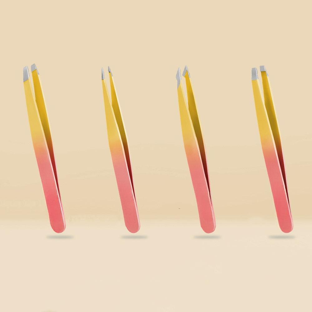 6pcs stainless steel Eyebrow Tweezers Set Professional Makeup Tools for Eyebrow Grooming Eyelash Extension False Eyelashes Clip