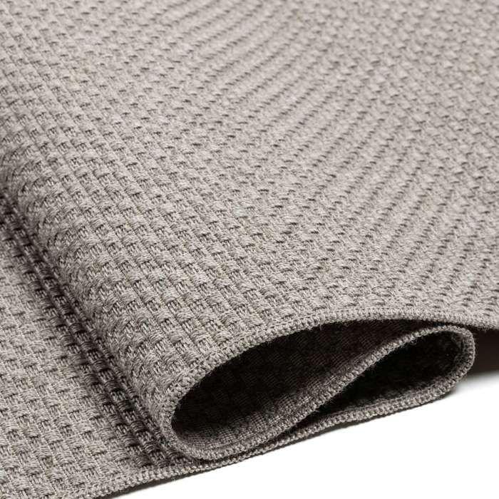 Tapis salon de couloir aspect jute gris 80x150