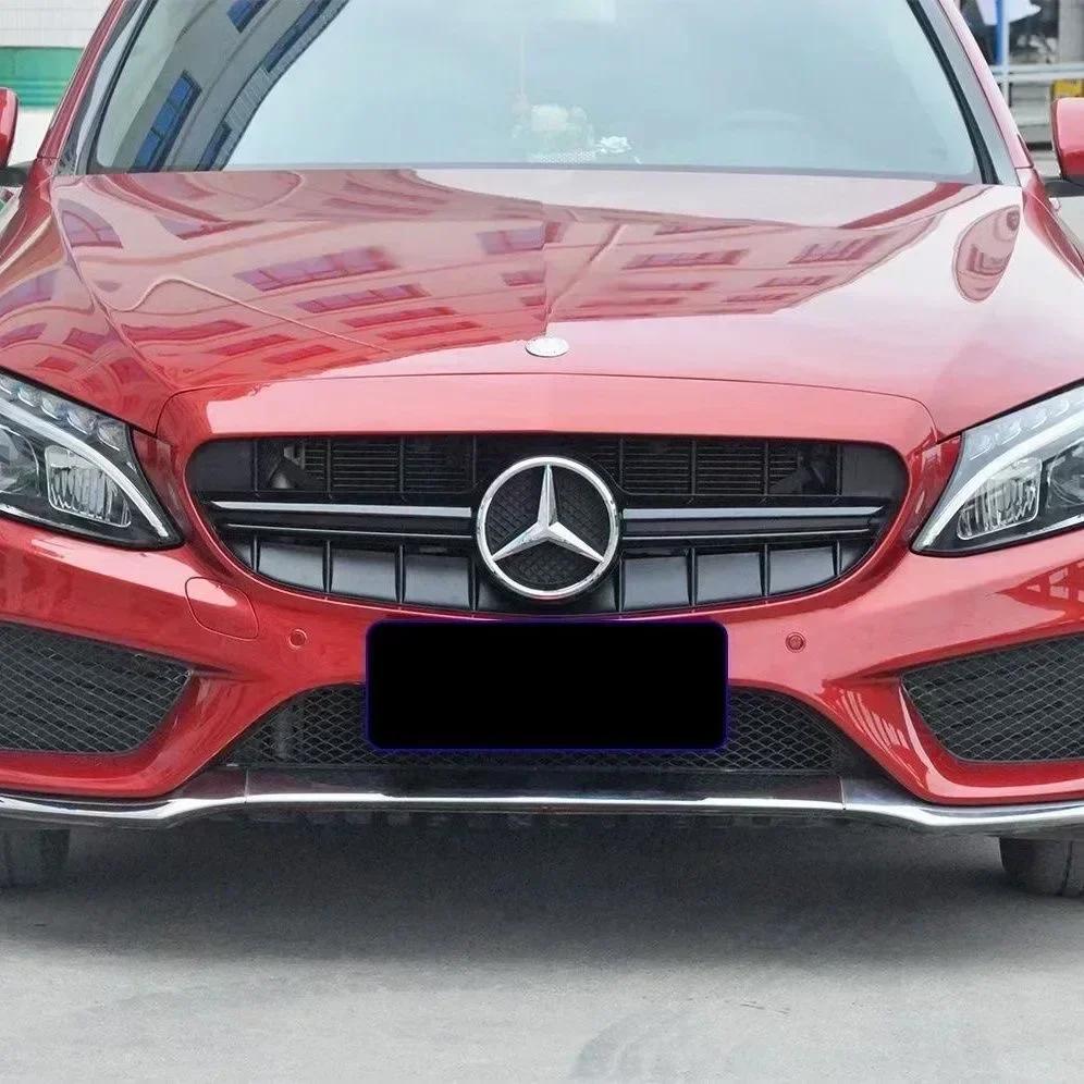 hrmfq5 For Mercedes Benz 3D ABS Car Front Grille Badge for Mercedes Benz W204 W204 C180 C200CGI C200KC230 C260CGI C300 Star Logo Grid h