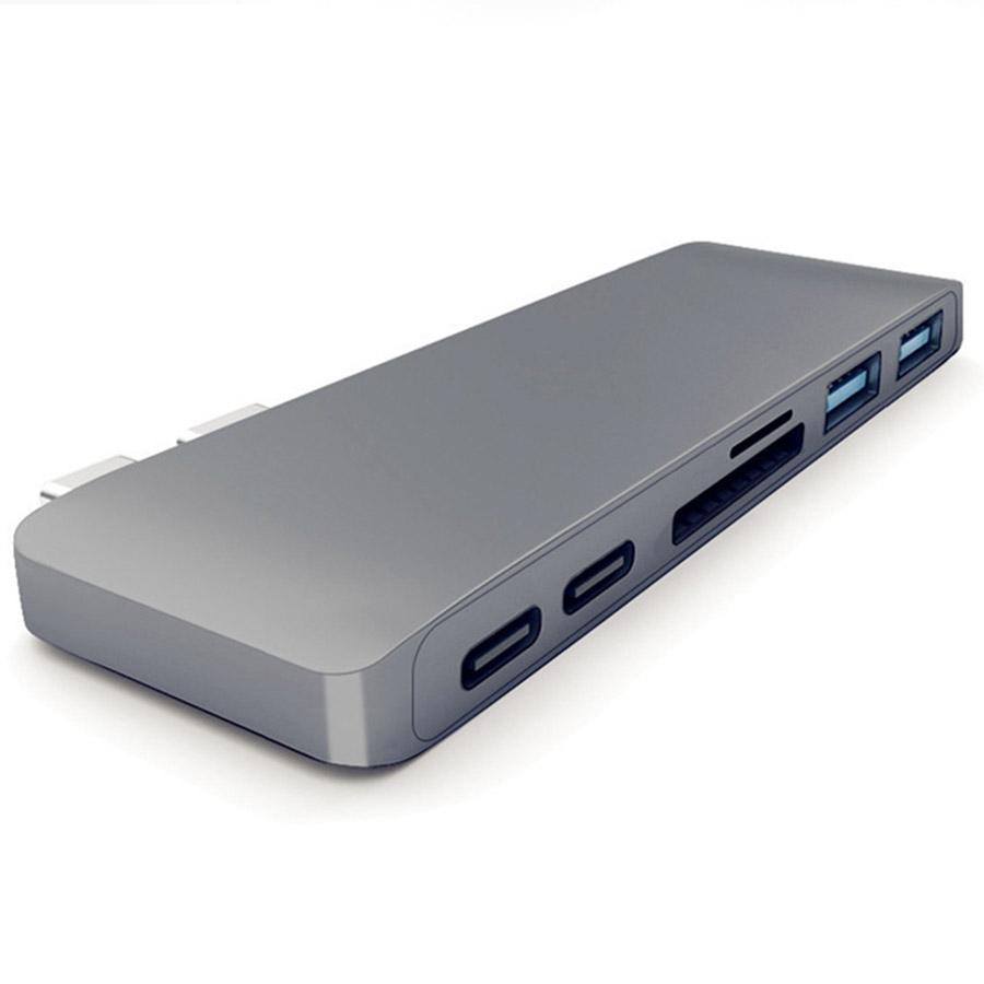 6 in 1Double Type C  to HUB TF SD USB 3.0 Adapter Cable For Macbook Pro