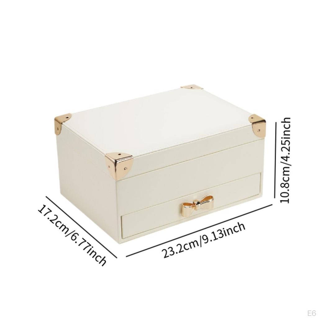 Bijley Box Travel Jewelry at 2 Single Levels Portable Organizer of for