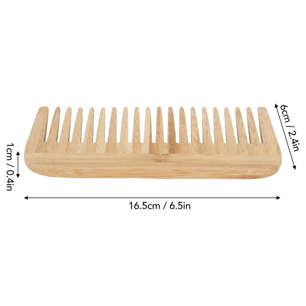 Safety Wide Tooth Comb Portable Wet Hair Comb For Salon Bamboo Comb Home Use