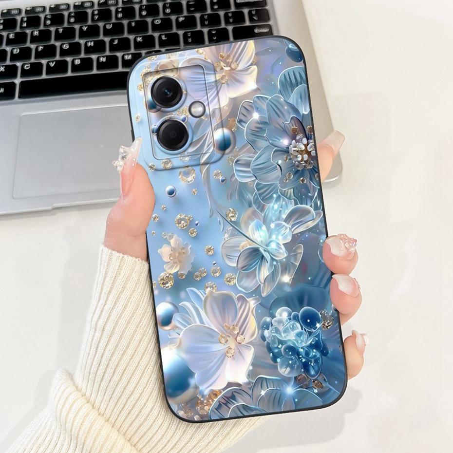 Beautiful Floral Phone Case For Xiaomi Redmi Note 12 5G Soft Silicone Shockproof Cases For Redmi Note 12 Pro Note12 5G Bumpers