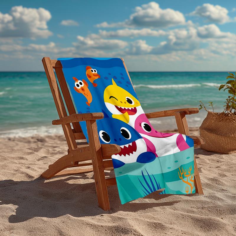 Ultra-Soft Beach Towel with Shark Theme,Ideal for Pool - Camping, Diving - Perfect Travel Essential, Vibrant Beach Towel.