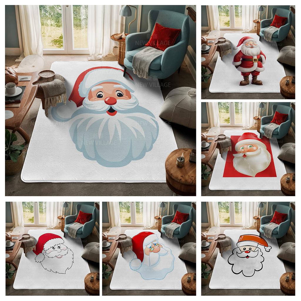 House Entrance Carpet Home Door Mat Living Room Bath Foot Bathroom Non-slip Water Absorption Rugs Bath Merry Christmas Winter