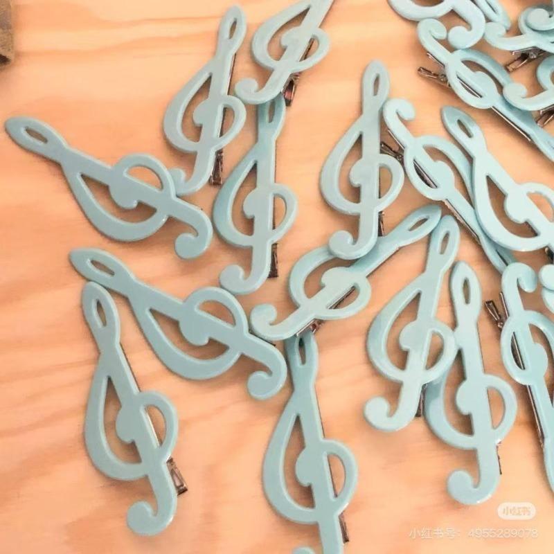 Korean Vintage Music Note Hair Clip Y2K Duckbill Alligator Clip for Side Bangs Women Girls Retro Hair Accessories Gift