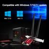 KEBIDUMEI WiFi 6 AX1800 PCI-E Wireless Adapter Network Card WiFi5 AC1200 Dual Band 2.4G/5G For Bluetooth Desktop Laptop Win10/11