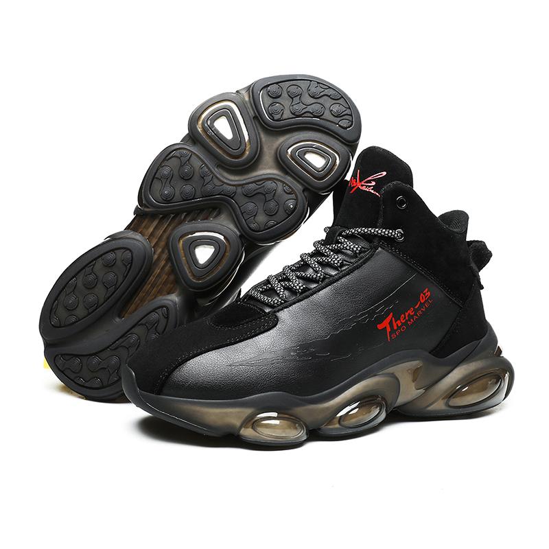 Pantofi sport noi pentru bărbați 2025, cu talpă groasă, albi, pantofi sport cu talpă moale brută, pantofi de alergare popcorn, rezistenți, flexibili, bascheți