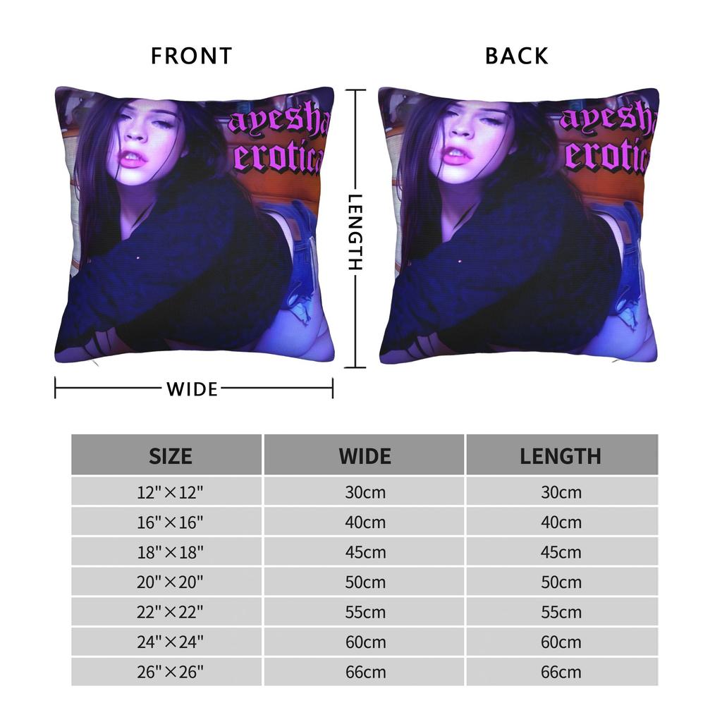 Singer Ayesha Erotica Pillow Case Kawaii Pillow Cover Square Pillowcases For Office Car Home Decor