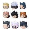6CM Jujutsu Kaisen Anime Figur Itadori Yuji Satoru Gojo Sovende Katt PVC Q Versjon liggende 4 stk/Sett Modell Leker Gave Samling