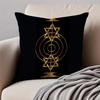 Religious Art Mogen Star of David Cushion Cover Pillowcase Antidustmite Invisible Zipper Short Plush Sofa Cushion