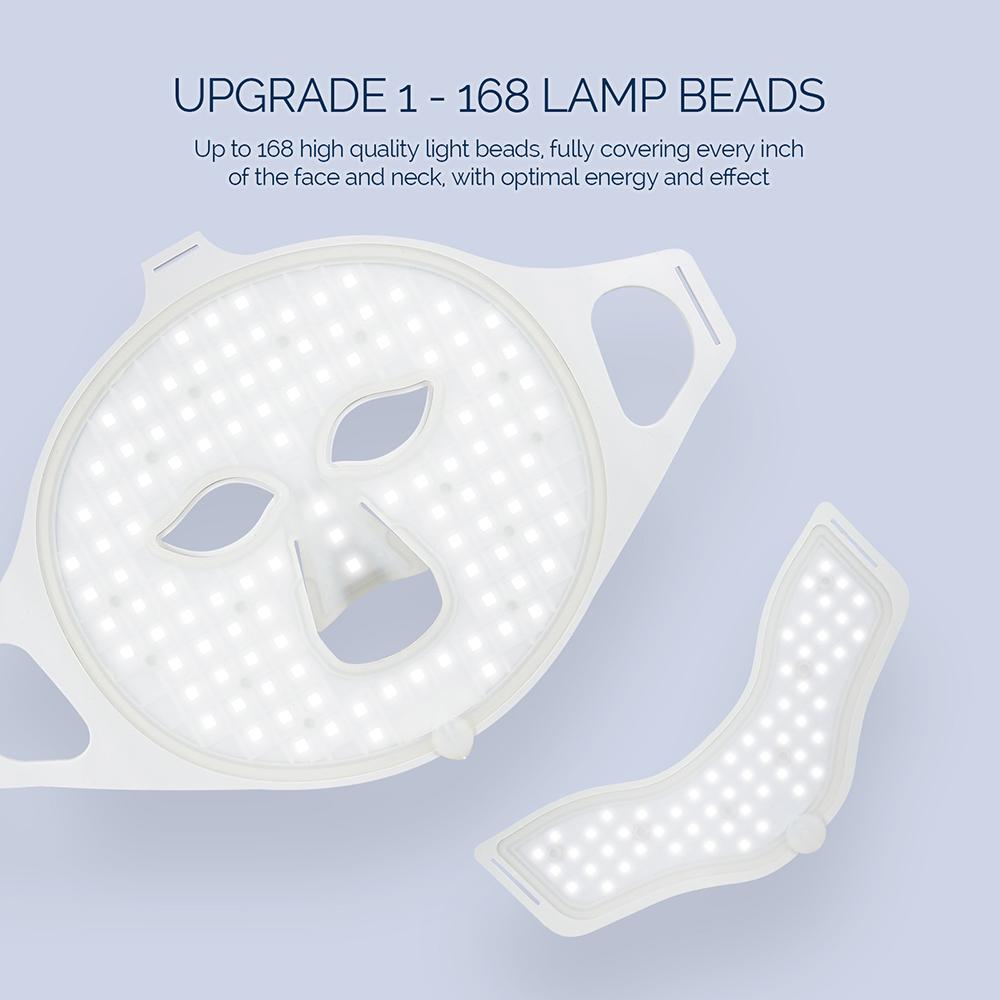 Foreverlily Face Neck Silicone LED Mask 7 Colors LED Light Photon Therapy 3D Flexible Facial Beauty Mask Skin Brighten Skin Care