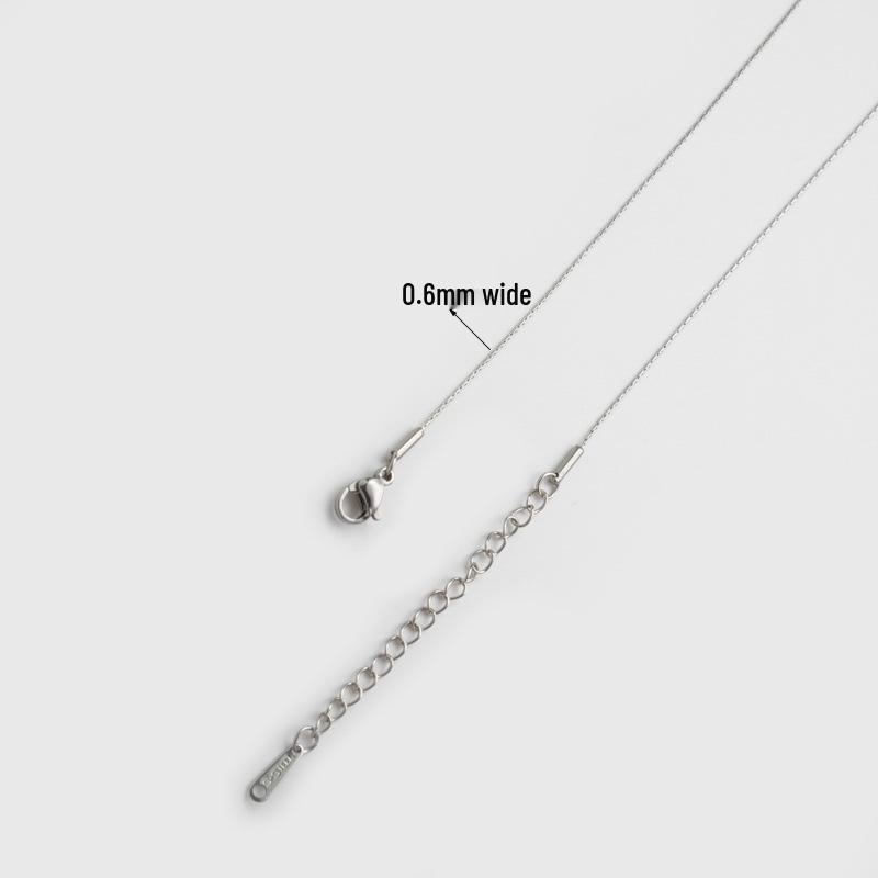 18K Gold-Plated Stainless Steel Snake Bone Chain Necklace with Empty Setting for DIY, No Pendant Included.
