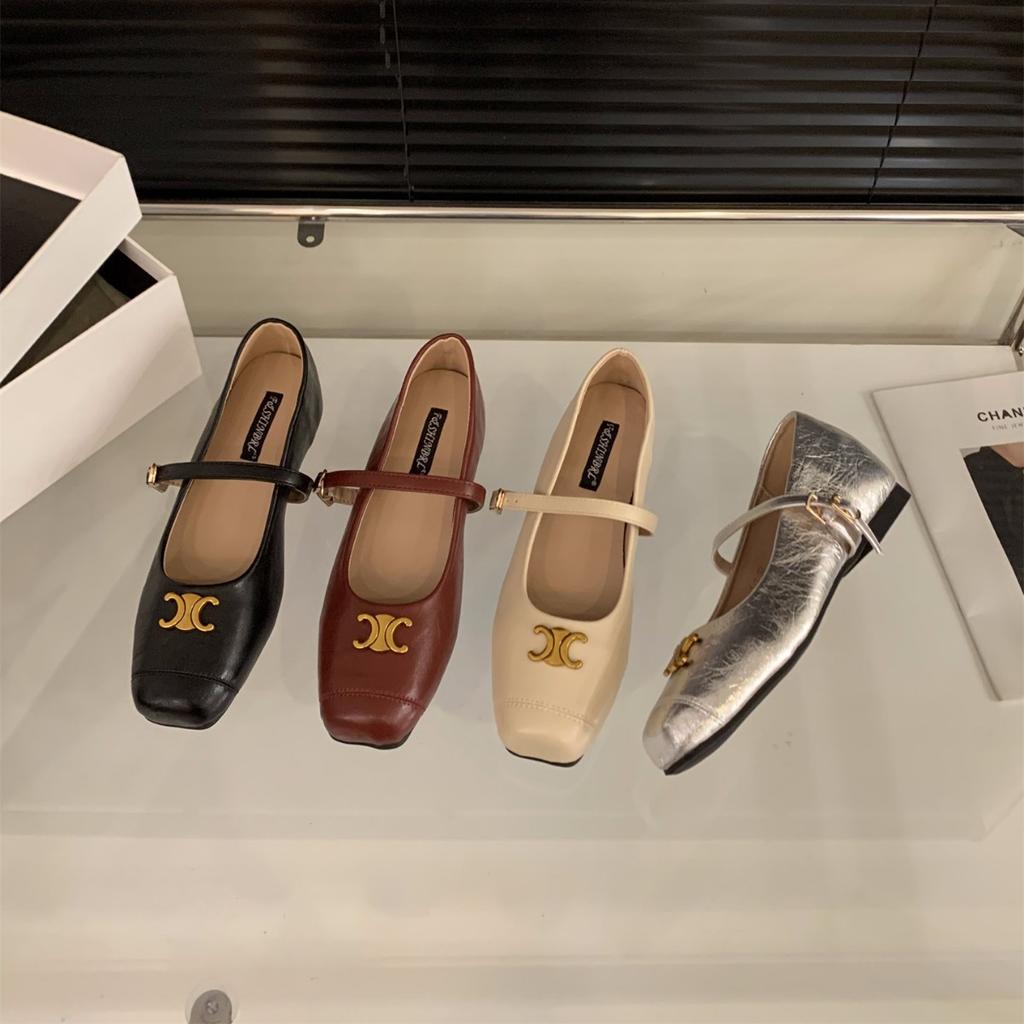 Inner height increase black commuter single shoes women's shoes 2025 new spring and autumn French Mary Jane with skirt evening shoes