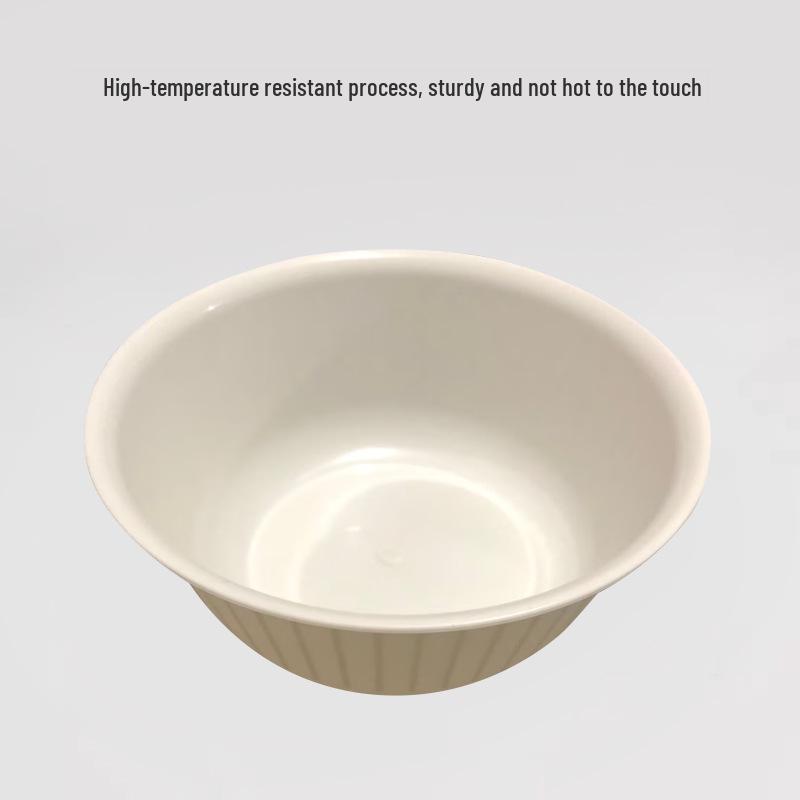 Eco-Friendly 360ml White Rice Husk Disposable Bowl - Decomposable & Wash-Free Tableware