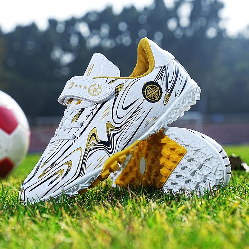Kids' Velcro Soccer Shoes: Durable Cleats for Outdoor Training and School Play