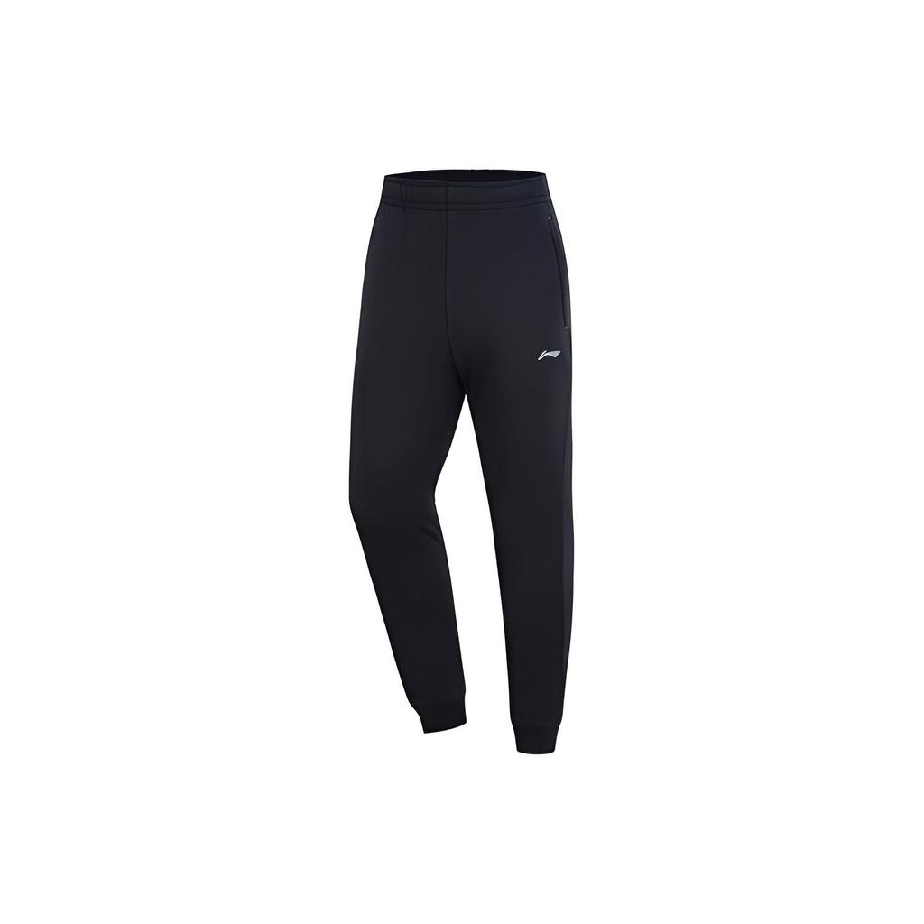 Li Ning Tapered Running Knit Sports Pants Men Bottoms Standard-Black AKLRB85-1