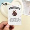 Pocket Hug Rabbit Card Little Pocket Bunny Ornament with Positive Card Pocket Hug Token Inspirational Bunny Card for Family Friends Employee
