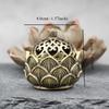 1PC Metal Lotus Cone Incense Burner, Portable Aromatherapy Holder for Home Car Altar Table, Mini Asian Zen Decor Meditation Gift