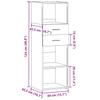Highboard White 40 x 42.5 x 124 cm Particleboard
