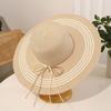 New Summer Seaside Beach Trip Photo Sunscreen UV Visor Foldable Sun Hat Big Brim Straw Hat