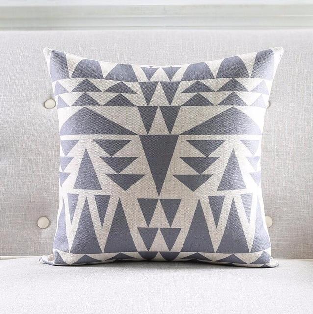 Design Nordic Geometric Striped Sofa Pillow Thick Linen Decorative Cushions