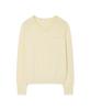 COVERNAT WOMAN Striped V-Neck Knit Yellow