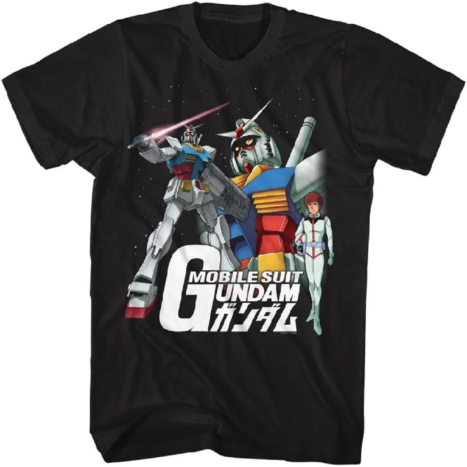 Мужская футболка с коротким рукавом Gundam Mobile Suit Collage, графическая футболка в винтажном стиле S