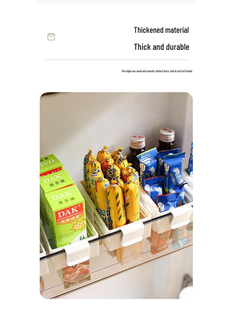 Retractable Fridge Door Organizer: Multi-Use Seasoning Divider & Anti-Tip Shelf
