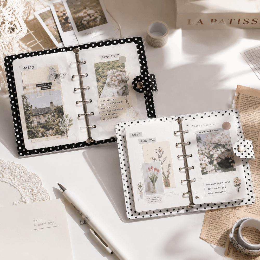 Clear Polka Dot Clear Binder PVC Loose-Leaf Notebook Cover  Kpop Photocard Collection