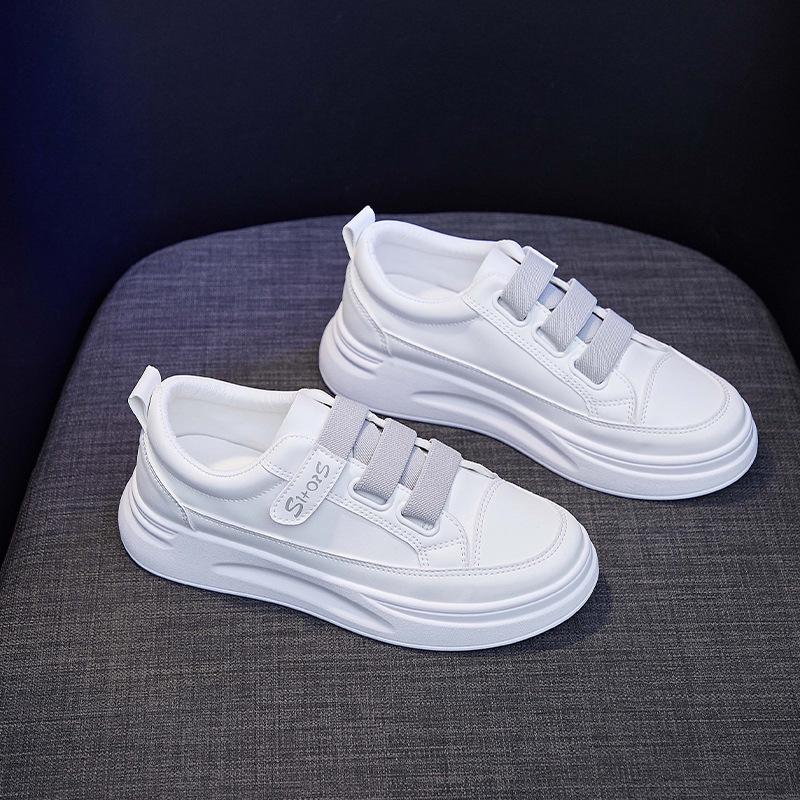 Chaussures de Course Velcro Blanches pour Femmes - Printemps 2025 Style Coréen, Respirantes et Élégantes (SH01)
