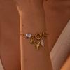 GEMCHIC Damen Sommer Meeresmuschel Charms Armband Edelstahl Gold Strandurlaub Schmuck