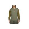 Colorblock Long-Sleeve Crewneck T-Shirt Men Tops Green DO9682-222